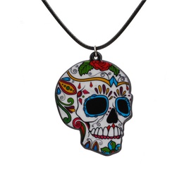 Acrylic Fashion Skeleton Skull necklace  green NHYL0266greenpicture8