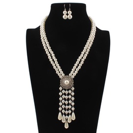 Beads Fashion Geometric necklace  white NHCT0320whitepicture2