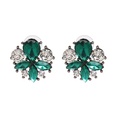 Imitated crystalCZ Fashion Flowers earring  green NHJJ5110greenpicture8