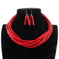 Plastic Fashion Geometric necklace  red NHCT0308redpicture7