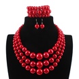Plastic Fashion Geometric necklace  red NHCT0312redpicture11