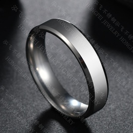 TitaniumStainless Steel Simple Geometric Ring  Black5 NHHF0988Black5picture35
