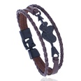 Leather Fashion Geometric bracelet  black NHPK2103blackpicture4