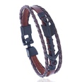 Leather Fashion Geometric bracelet  black NHPK2095blackpicture4