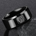 TitaniumStainless Steel Simple Geometric Ring  Black7 NHHF0968Black7picture53