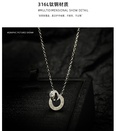 TitaniumStainless Steel Korea Geometric necklace  Rose alloy NHOK0261Rosealloypicture13