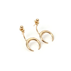 Fashion new alloy crescent horns metal earrings hot sale wholesale