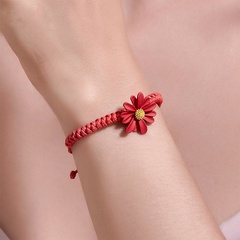 Sommer Gänseblümchen Armband Koreanische Version hand gewebtes Hands eil kleines frisches rotes Seil Armband Mori Student Freundin Hands chmuck