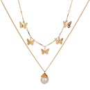 New fashion butterfly metal threedimensional multilayer wild trend copper alloy necklacepicture17