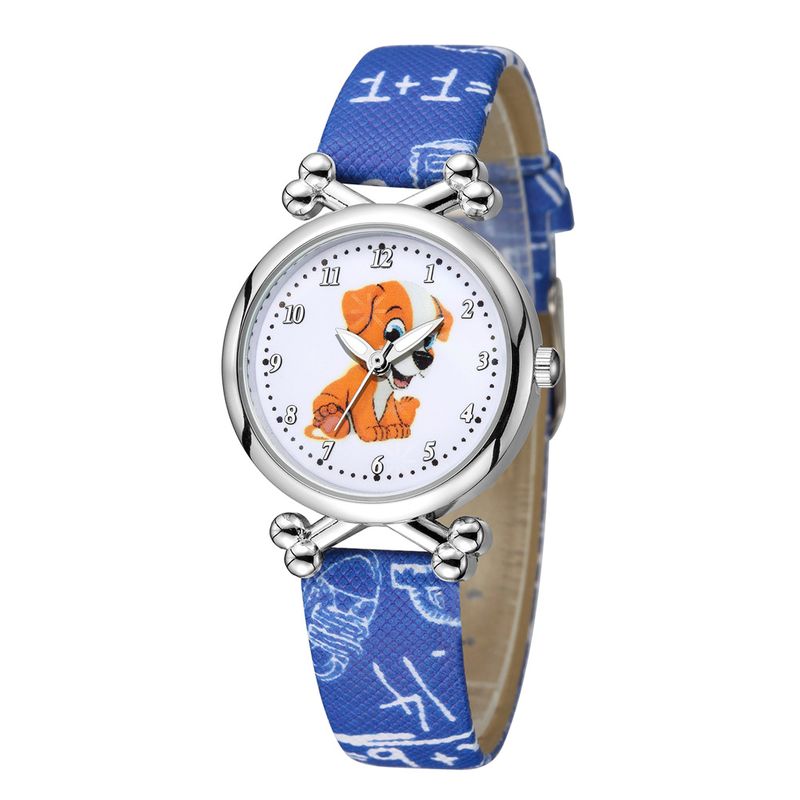 Cute puppy pet pattern quartz watch digital face childrens belt watch wholesale
