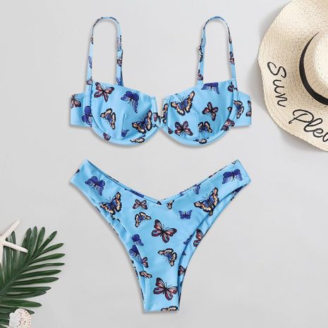 women sexy print split bikini swimsuit wholesale nihaojewelry's discount tags