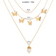 New fashion butterfly metal threedimensional multilayer wild trend copper alloy necklacepicture21