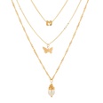 New fashion butterfly metal threedimensional multilayer wild trend copper alloy necklacepicture25
