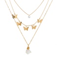 New fashion butterfly metal threedimensional multilayer wild trend copper alloy necklacepicture32