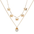 New fashion butterfly metal threedimensional multilayer wild trend copper alloy necklacepicture26