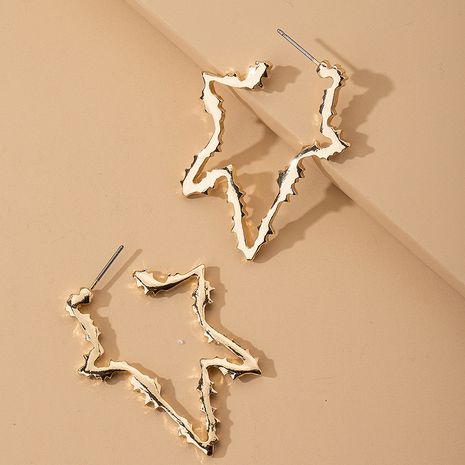 fashion simple geometric heart-shaped  irregular metal C-shaped earrings wholesale nihaojewelry's discount tags