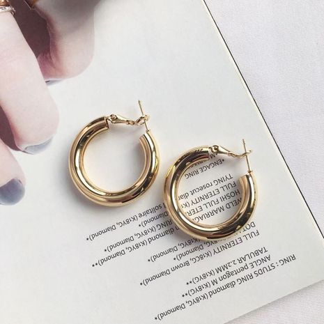 Fashion exaggerated new simple circle earrings metal sequin jewelry earrings for women's discount tags