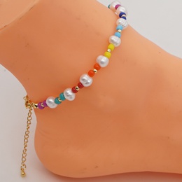Fashion wild color rice bead anklet natural freshwater pearl beach ankletpicture9