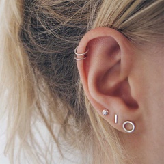 hot-selling stainless steel geometric without pierced ear clips earrings