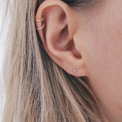 hot selling stainless steel simple spherical ear clip earring for women wholesale