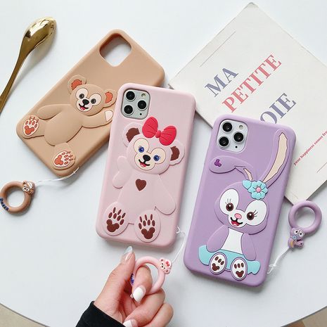 Cartoon Shirley Rose Silicone mobile phone case for iphonexs max all-inclusive protection wholesale nihaojewelry NHFI242288's discount tags