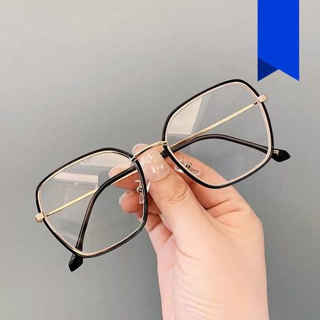 Transparent color frame ultra-light plain myopia glasses thick side wholesale's discount tags