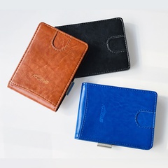 Korean leather short zipper coin purse multi-card men's wallet wholesale
