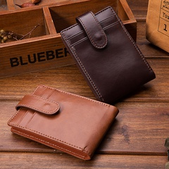 Fashion new casual short Korean men's buckle retro wallet card holder