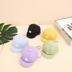 Korean candy color baseball cap coin bag mini zipper golf bag car key cover