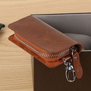 Fashion mens leather zipper multifunction car key clip wholesalepicture12