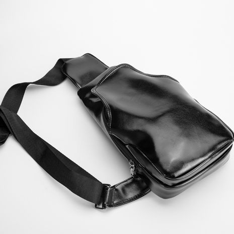 Nouveau sac à bandoulière en cuir de grande capacité en cuir pour hommes's discount tags