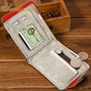 Korean style short PU soft buckle retro wallet men39s horizontal multicard wallet multifunctional bagpicture12