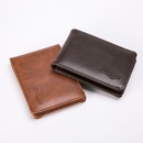 Korean mens leather short retro cross mens wallet wholesalepicture11