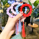 Farbe Blle Haar Seil Ball Quaste Koreanische Stil kleines Mdchen Krawatte Haar Gummiband Grohandelpicture12