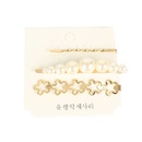 Bohemian style retro alloy inlaid pearl word clip hair clip wholesalepicture6