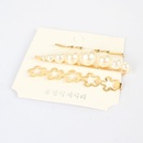 Bohemian style retro alloy inlaid pearl word clip hair clip wholesalepicture9