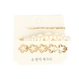 Bohemian style retro alloy inlaid pearl word clip hair clip wholesalepicture11