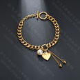 TitaniumStainless Steel Fashion Sweetheart bracelet  Alloy NHHF0822Alloypicture2
