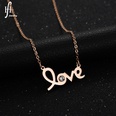 TitaniumStainless Steel Fashion Geometric necklace  Steel color NHHF0755Steelcolorpicture6