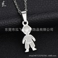 TitaniumStainless Steel Korea Cartoon necklace  Mom + son NHHF0688Momsonpicture16