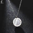 TitaniumStainless Steel Korea Geometric necklace  Steelwhite shell NHHF0253Steelwhiteshellpicture9