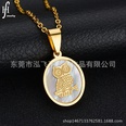 TitaniumStainless Steel Korea Geometric necklace  Shell  Owl NHHF0180ShellOwlpicture8