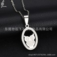 TitaniumStainless Steel Korea Geometric necklace  Shell  Owl NHHF0180ShellOwlpicture9