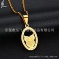 TitaniumStainless Steel Korea Geometric necklace  Shell  Owl NHHF0180ShellOwlpicture10