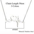 TitaniumStainless Steel Korea Geometric necklace  Steel color NHHF0111Steelcolorpicture4