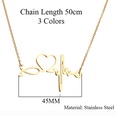 TitaniumStainless Steel Korea Geometric necklace  Steel color NHHF0111Steelcolorpicture5