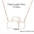 TitaniumStainless Steel Korea Geometric necklace  Steel color NHHF0111Steelcolorpicture6