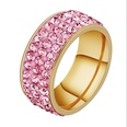 Fabrik Direkt verkauf Voll diamant Europischer und amerikanischer Schmuck Mode Damen Edelstahl Diamant dreireihige Ton farbe Diamant Ring Grohandelpicture119