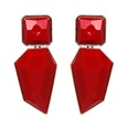 Plastic Simple Geometric earring  red NHJJ4884redpicture26
