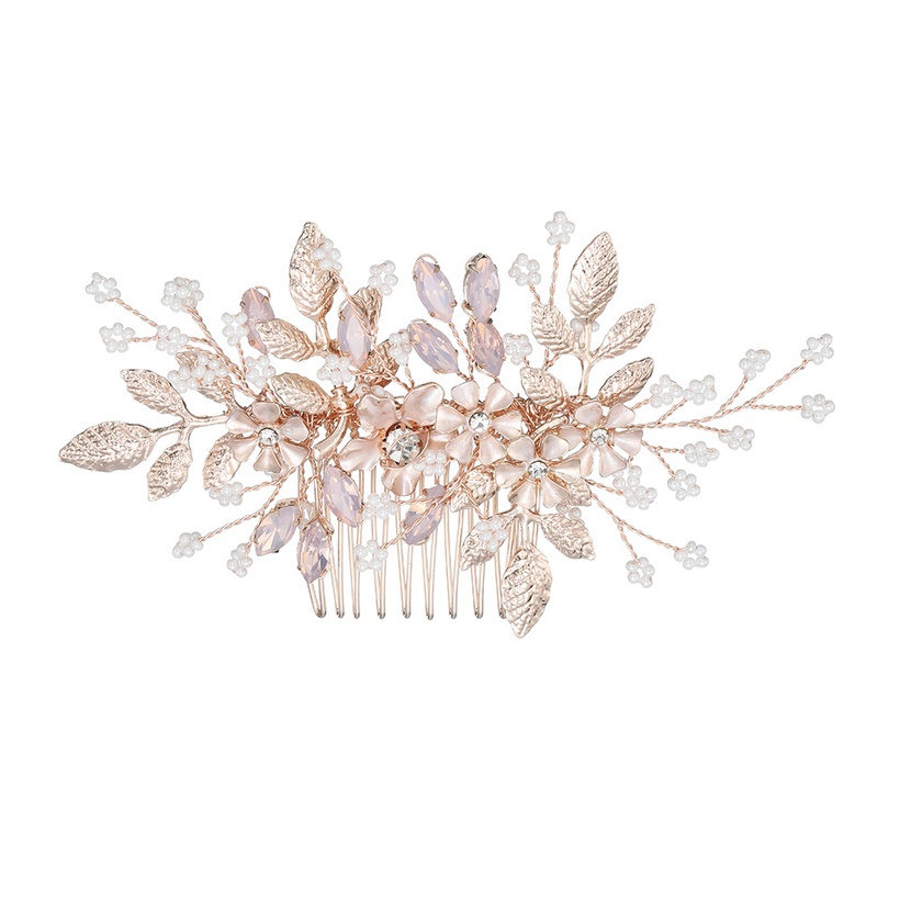Bijoux Fantaisie Bijoux De Mariage | PeigneCheveux Simple FleurLa Main - ZM63990